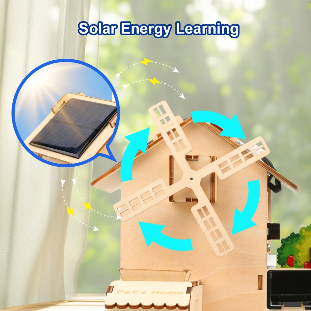 Smart Farm IoT Kit assembled view showing programmable windmill and garden sensors