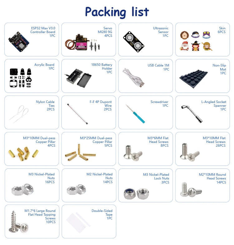 Biped Coding Robot STEM Kit retail packaging with humanoid robot features highlighted